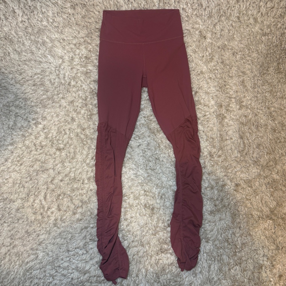 Fabletics Cashel Foldover PureLuxe High Waisted Leggings Dusty Rose-Size‎ Small - Picture 2 of 11